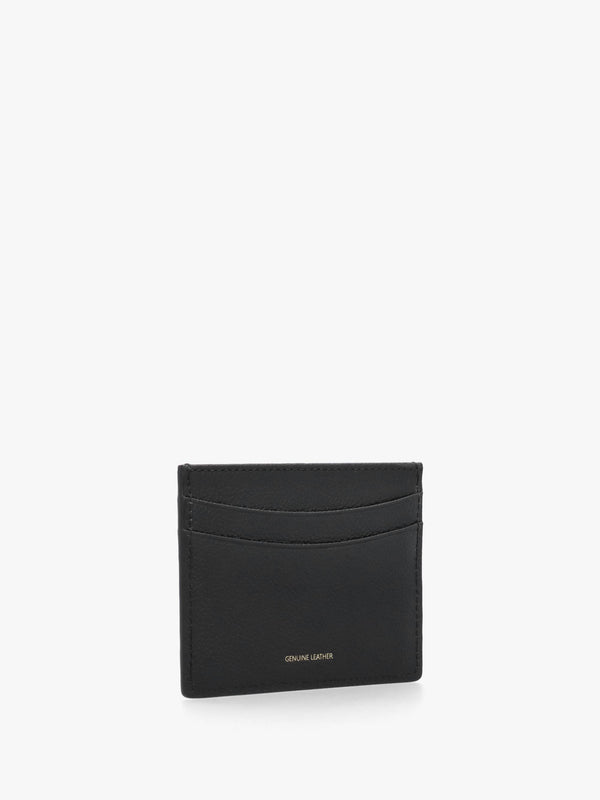 Emporio Armani Black Tumbled Leather Card Case