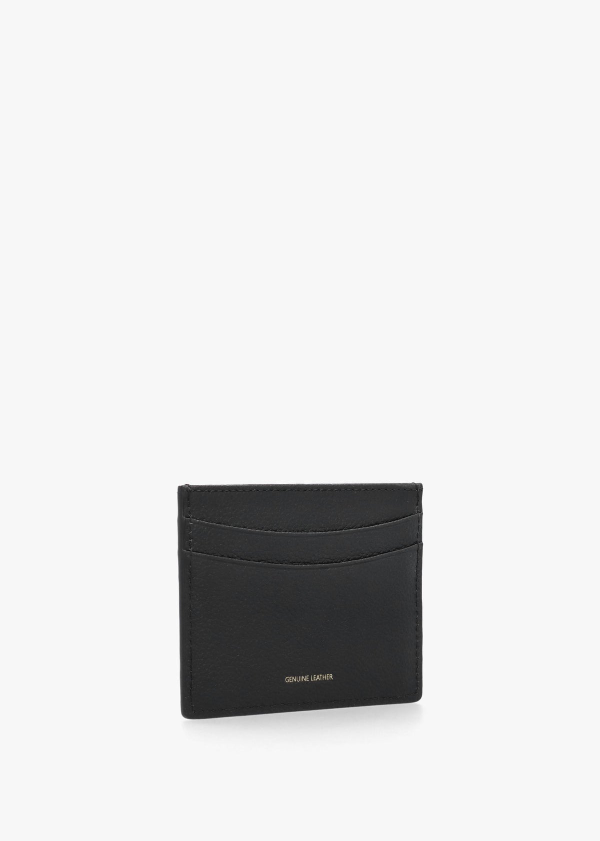 Emporio Armani Black Tumbled Leather Card Case
