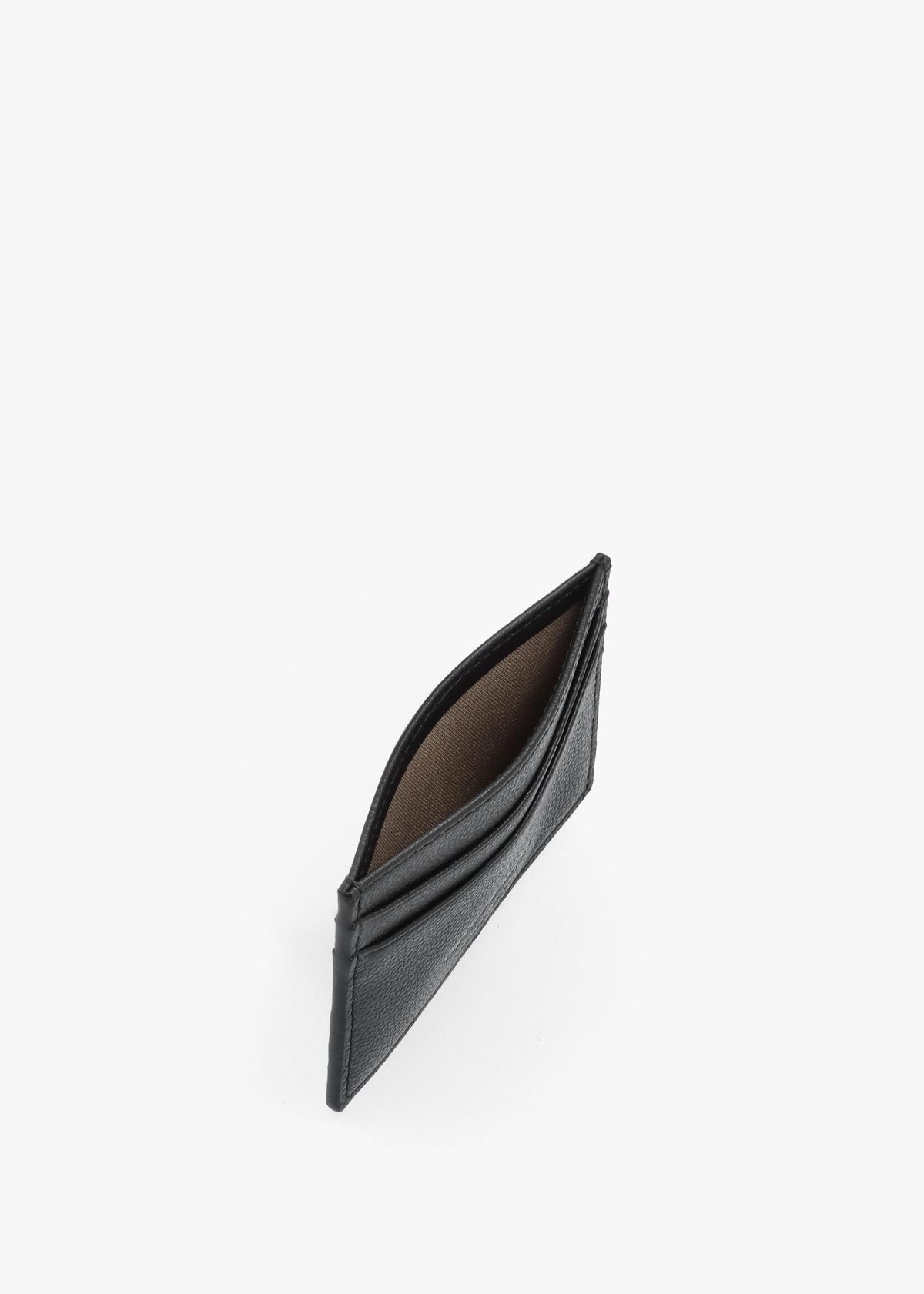 Emporio Armani Black Tumbled Leather Card Case