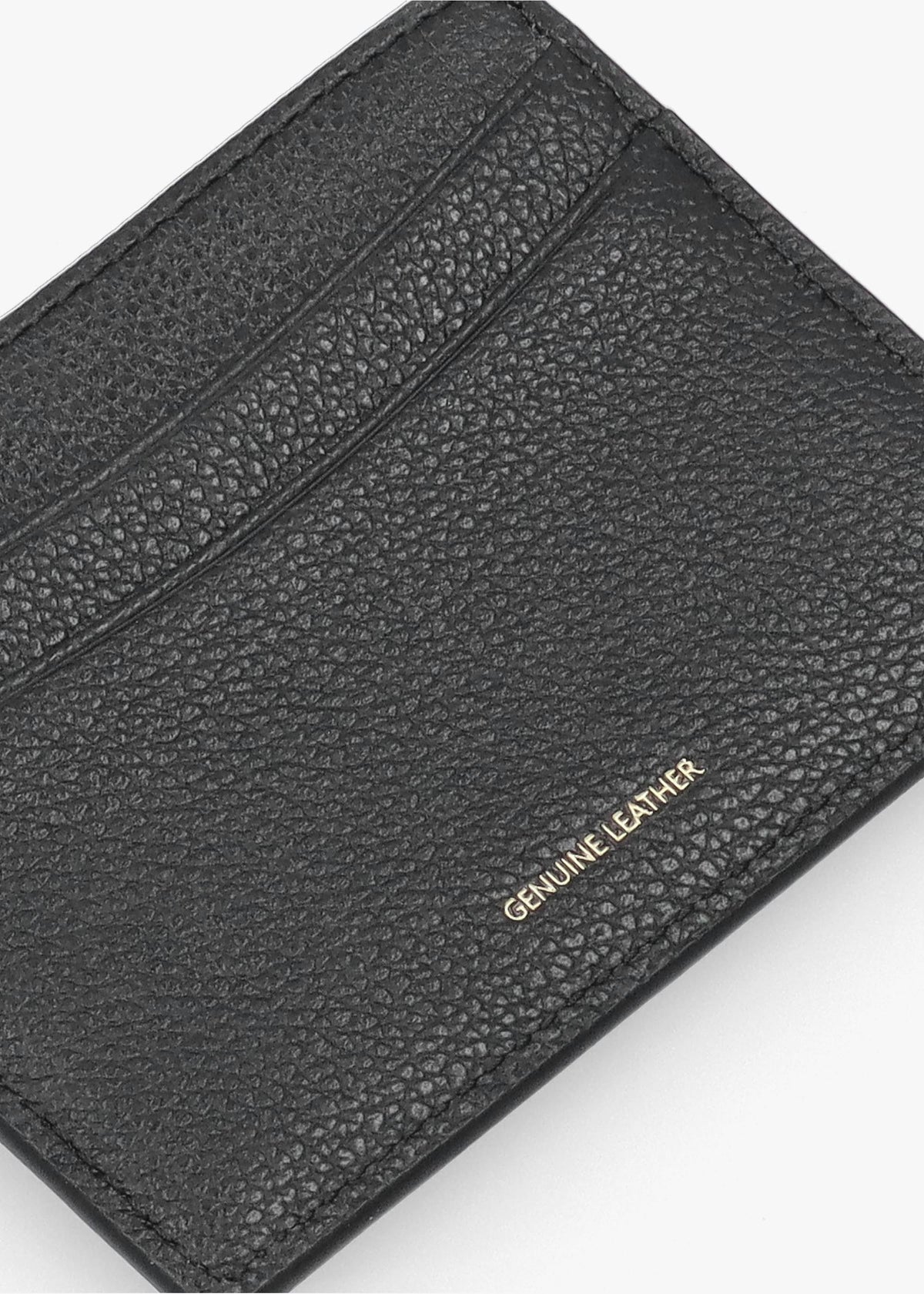Black Tumbled Leather Card Case