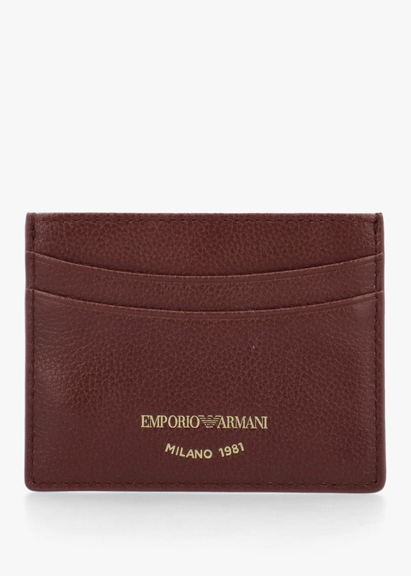 Black Tumbled Leather Card Case