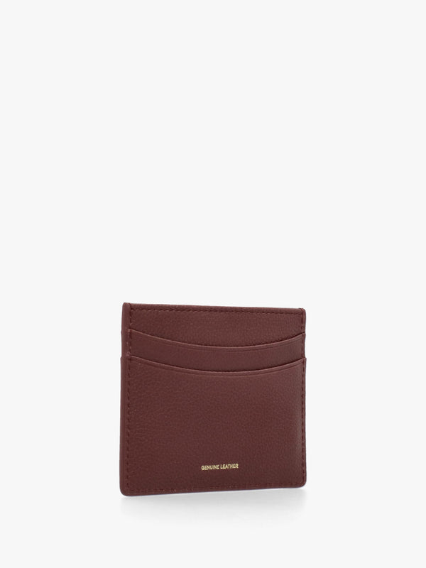 Emporio Armani Brown Tumbled Leather Card Case