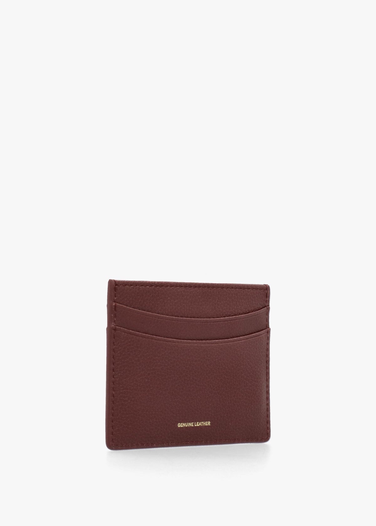 Emporio Armani Brown Tumbled Leather Card Case