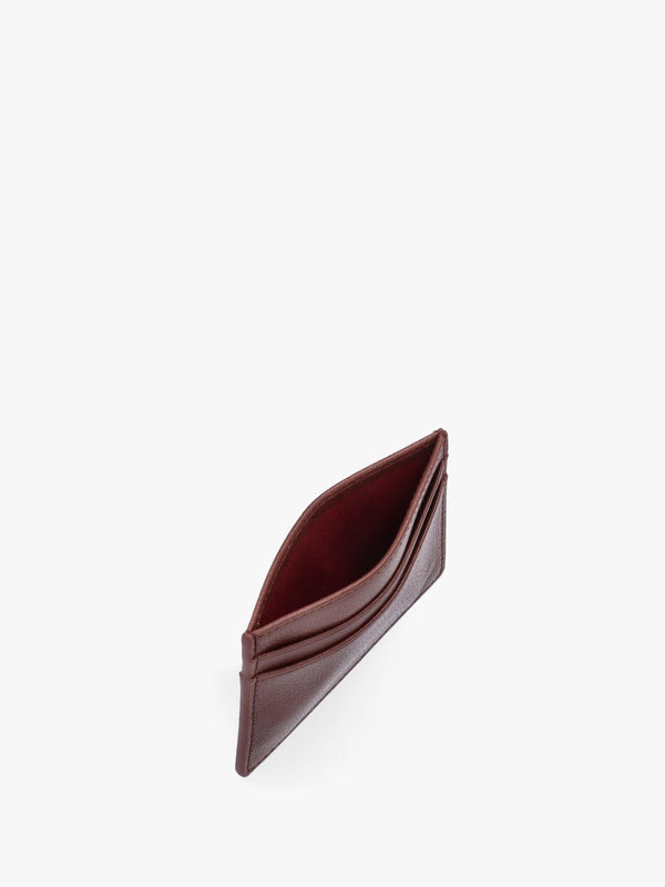 Emporio Armani Brown Tumbled Leather Card Case