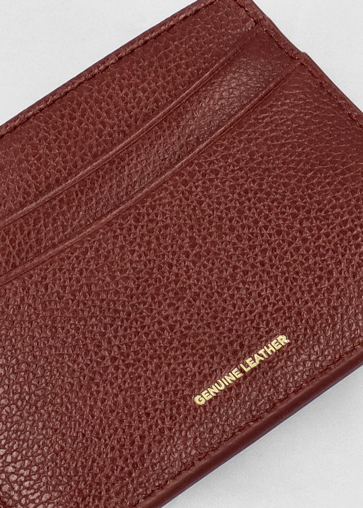 Emporio Armani Brown Tumbled Leather Card Case