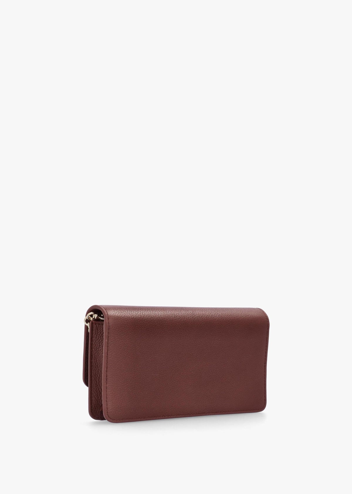 Emporio Armani Mini Brown Tumbled Leather Cross-Body Bag