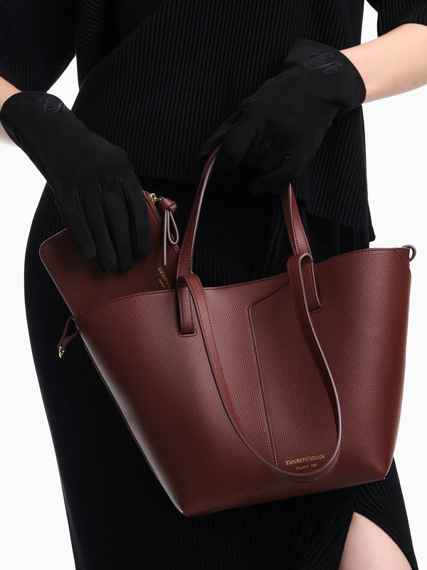 Emporio Armani 1981 Mini Brown Leather Shoulder Bag