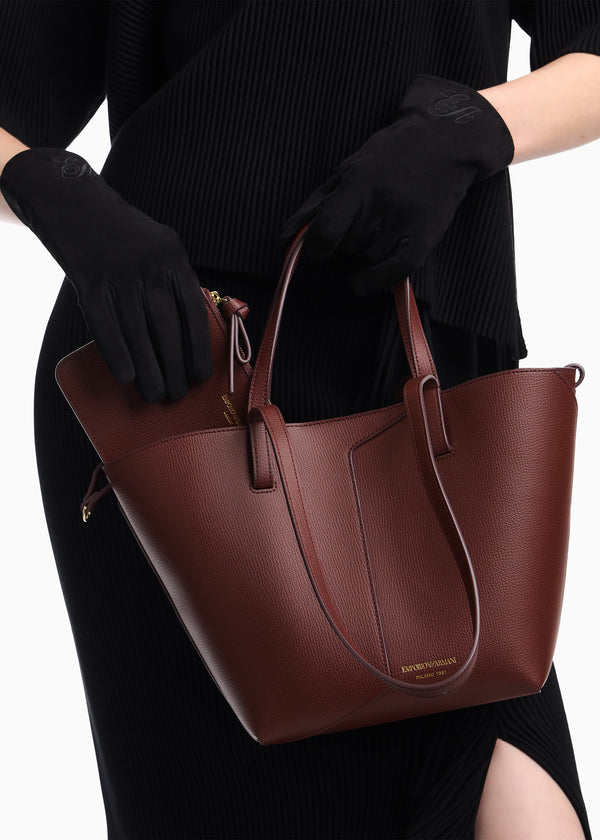 Emporio Armani 1981 Mini Brown Leather Shoulder Bag