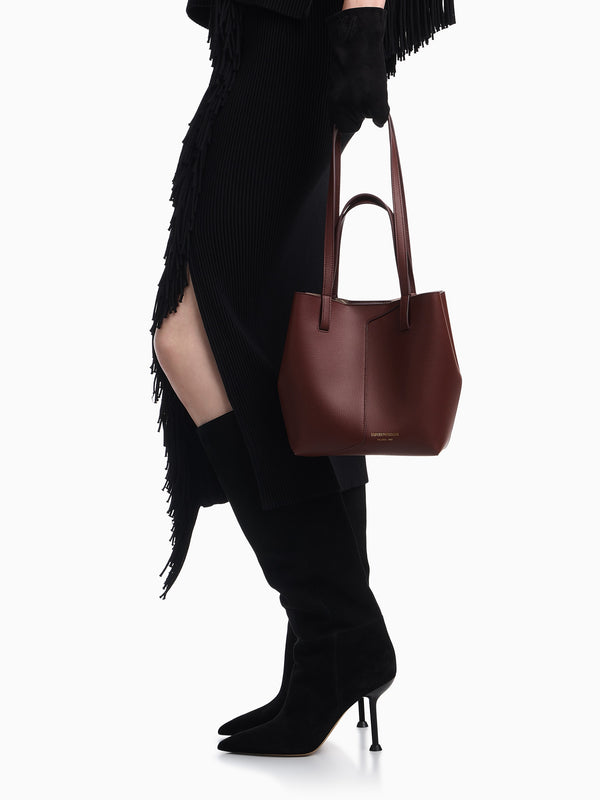 Emporio Armani 1981 Mini Brown Leather Shoulder Bag
