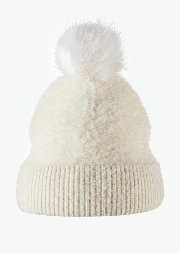 Australia Luxe Fantastic White Pom Pom Beanie Hat