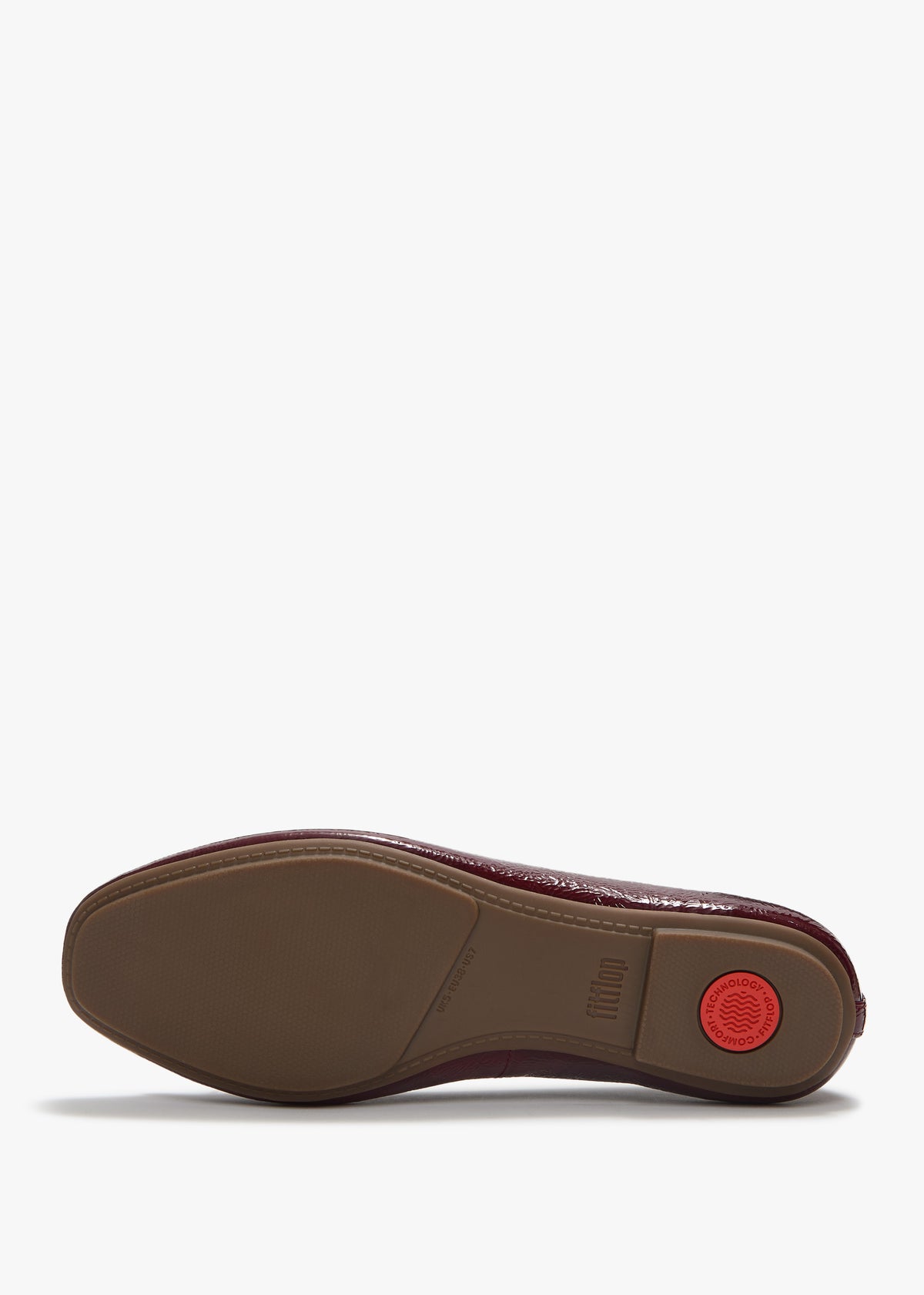 Delicato Bow Burgundy Leather Ballet Pumps
