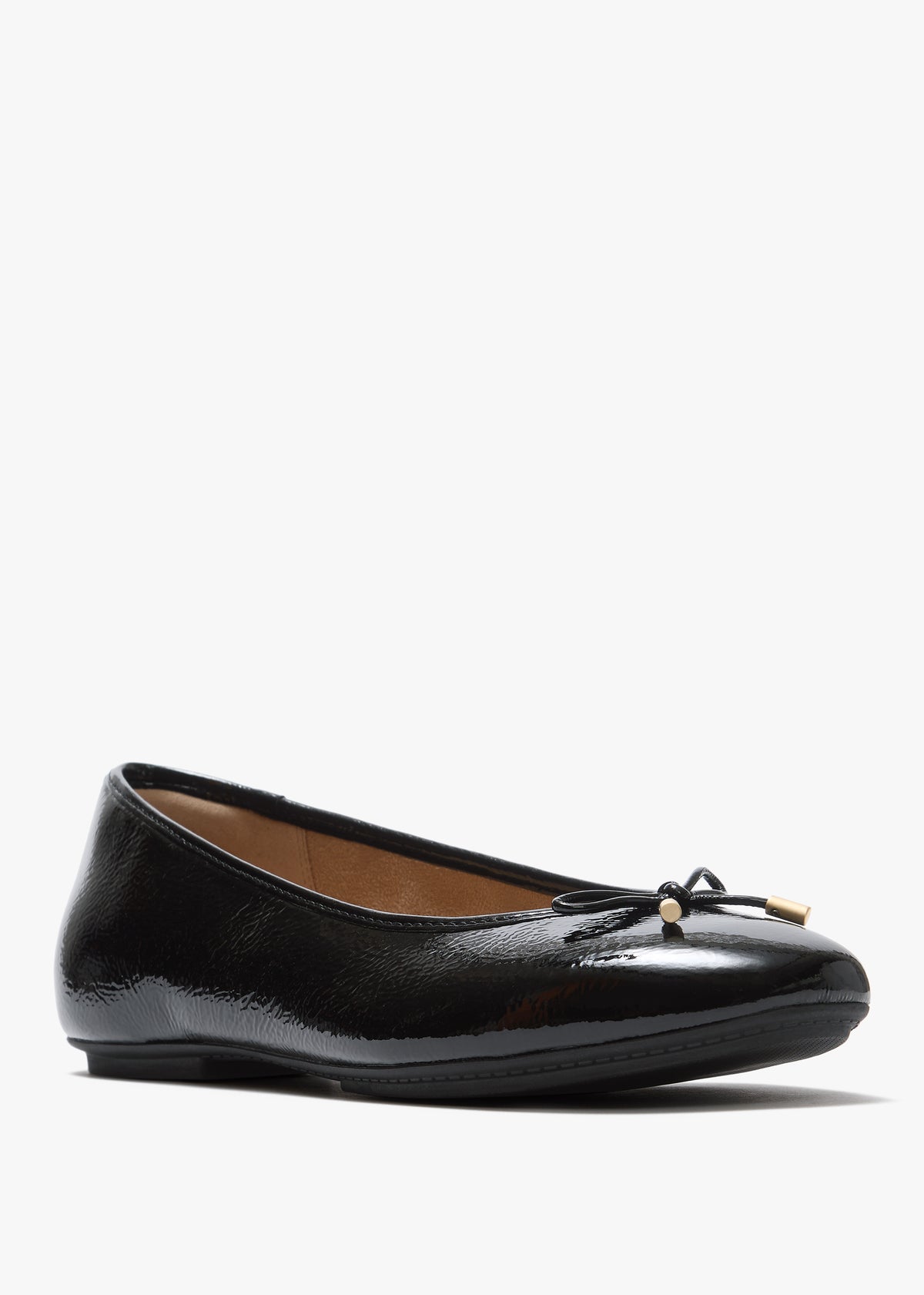 FitFlop Delicato Bow Black Leather Ballet Pumps