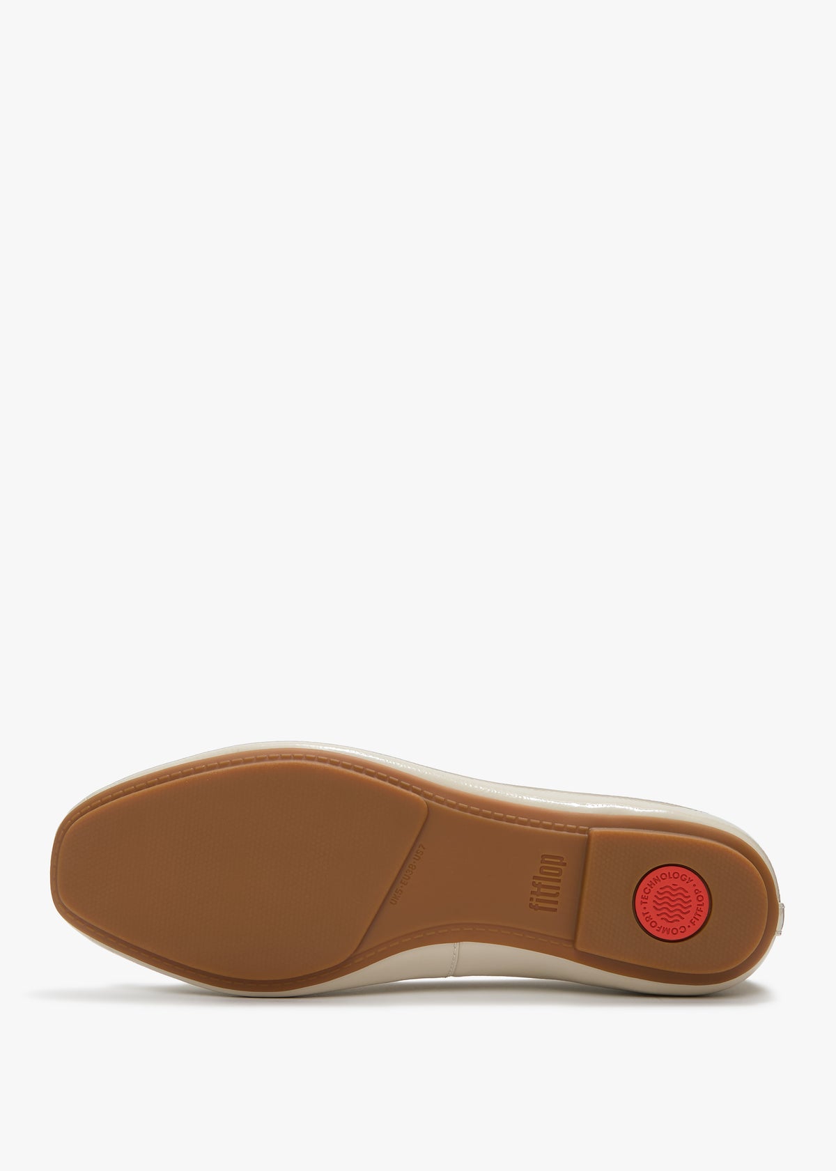 FitFlop Delicato Bow Beige Leather Ballet Pumps