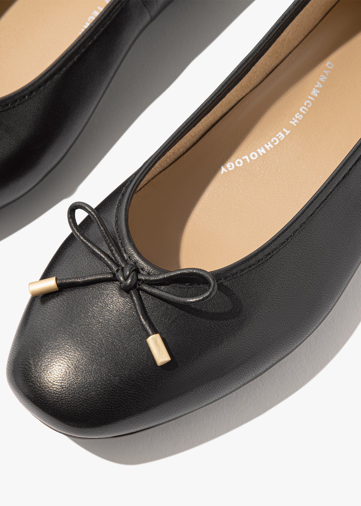 FitFlop Delicato Bow Black Leather Ballet Pumps