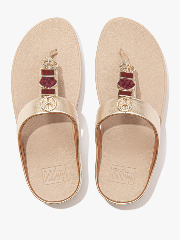 FITFLOP FF FINO STONE TRIM TOE POST 