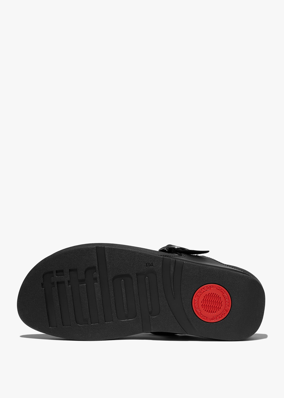 FitFlop Lulu Adjustable Leather All Black Toe Post Sandals