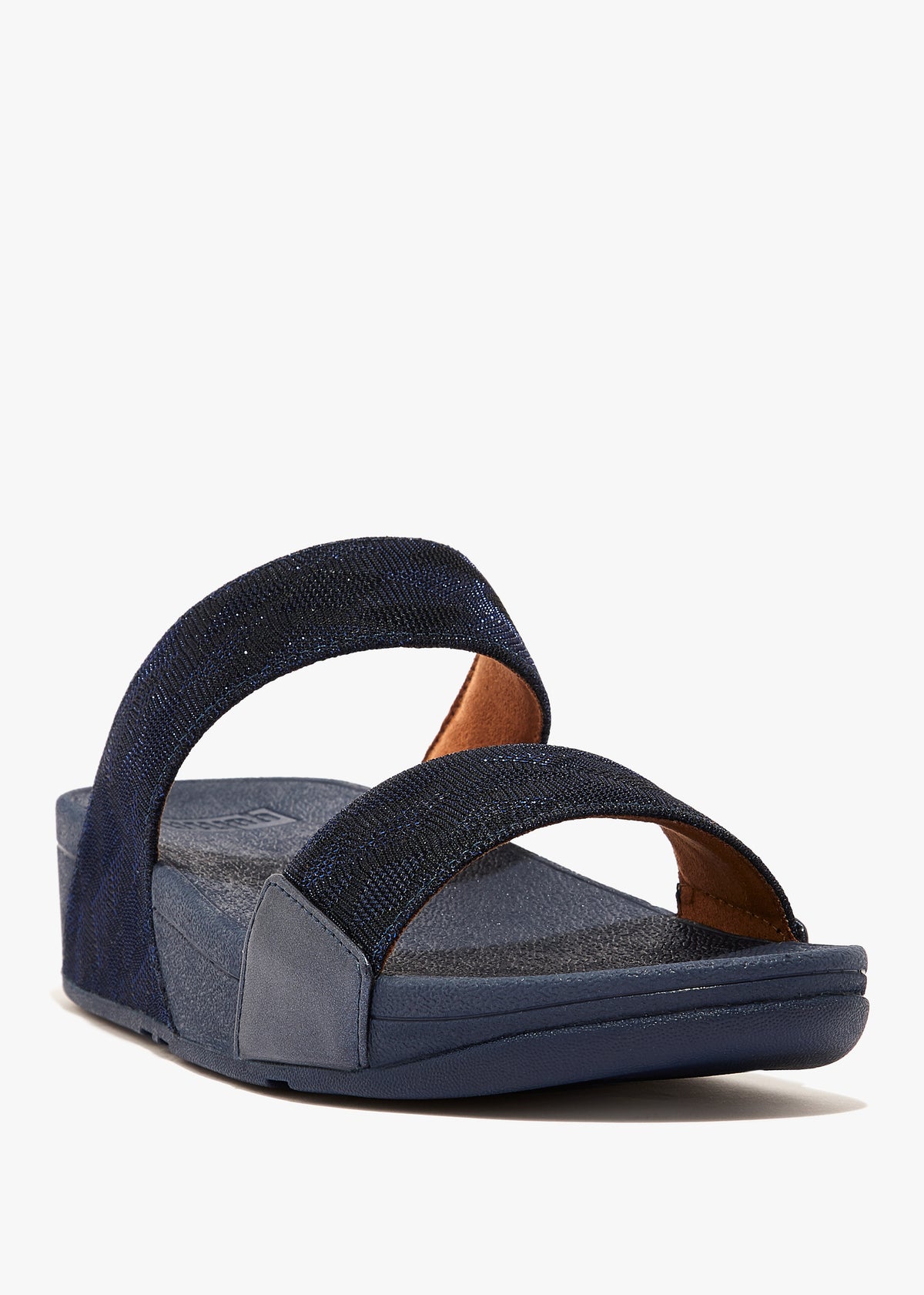 FitFlop Lulu Glitz Navy Slider Sandals