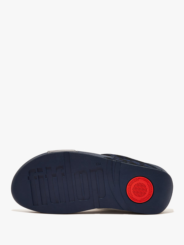 FitFlop Lulu Glitz Navy Slider Sandals