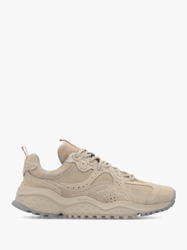 Flower Mountain Wave Beige Hairy Suede Trainers