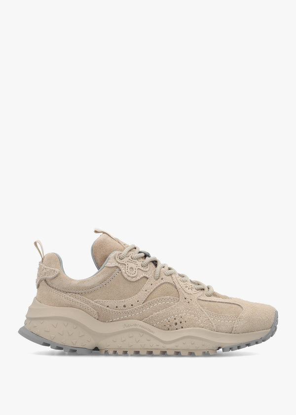 Flower Mountain Wave Beige Hairy Suede Trainers