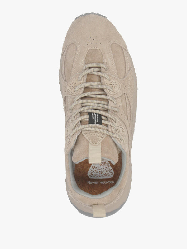 Flower Mountain Wave Beige Hairy Suede Trainers