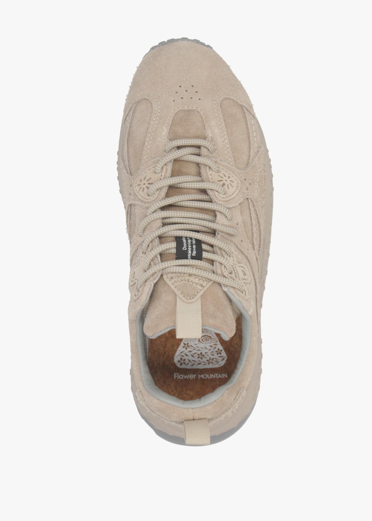 Flower Mountain Wave Beige Hairy Suede Trainers