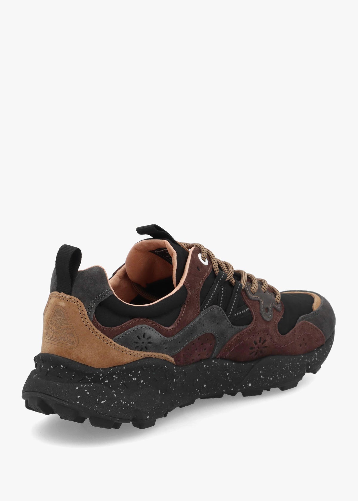 Flower Mountain Men’s Yamano 3 Dark Grey Black Dark Brown Suede & Nylon Trainers