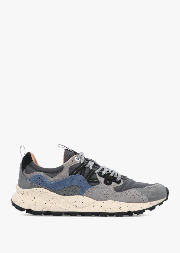 Flower Mountain Men’s Yamano 3 Dark Grey Navy Nylon & Suede Trainers