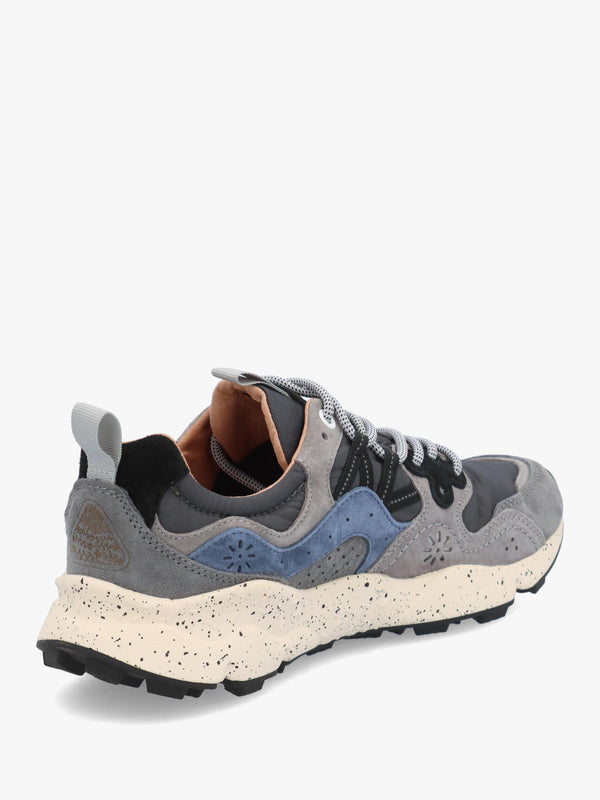 Flower Mountain Men’s Yamano 3 Dark Grey Navy Nylon & Suede Trainers