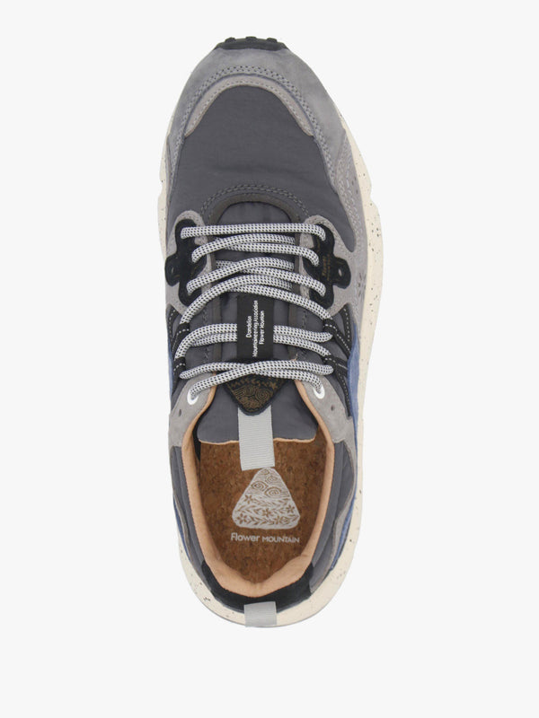 Flower Mountain Men’s Yamano 3 Dark Grey Navy Nylon & Suede Trainers