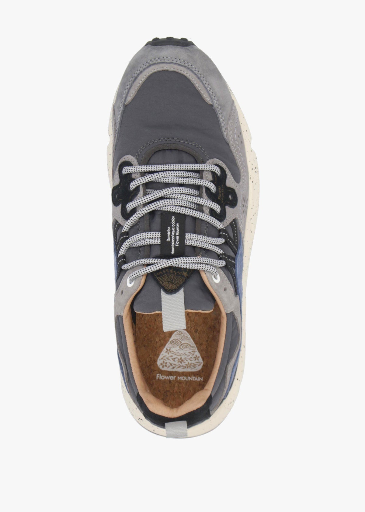 Flower Mountain Men’s Yamano 3 Dark Grey Navy Nylon & Suede Trainers
