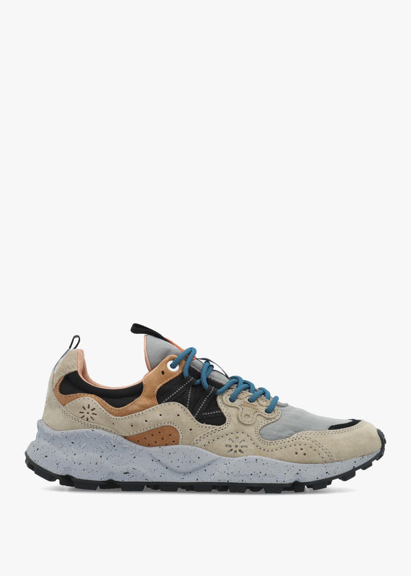 Men’s Yamano 3 Dark Beige Grey Black Suede & Nylon Trainers