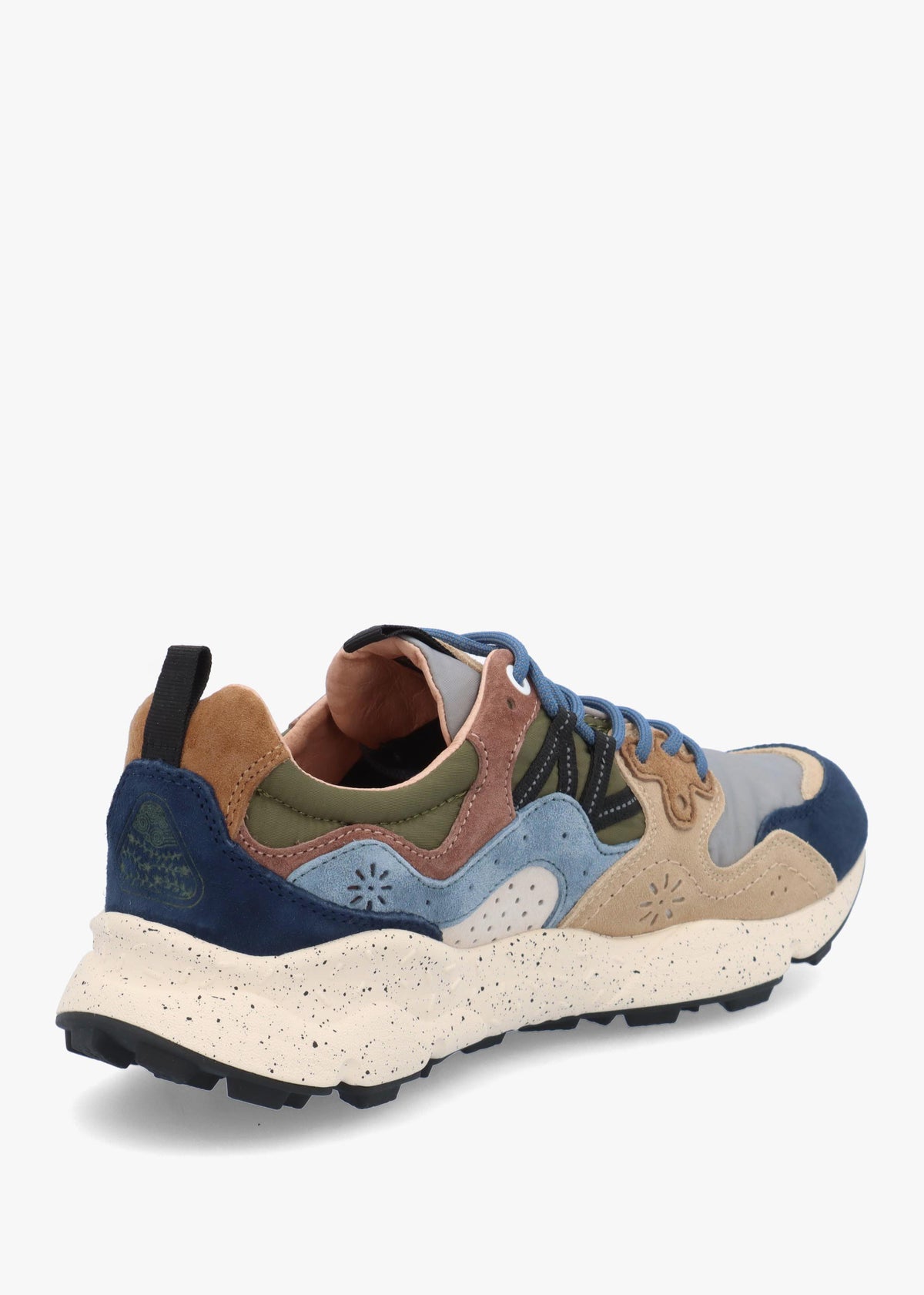 Flower Mountain Men’s Yamano 3 Navy Light Brown Grey Suede & Nylon Trainers