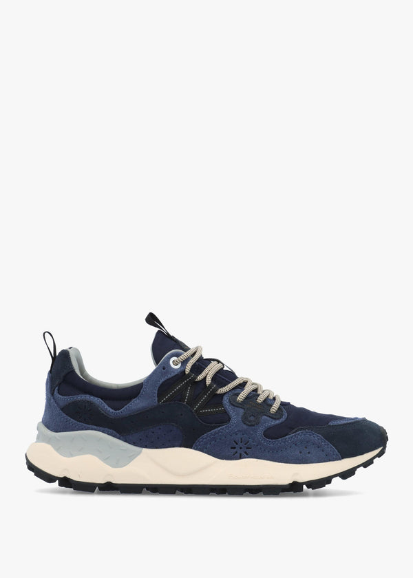 Flower Mountain Men’s Yamano 3 Blue Bluette Suede & Nylon Trainers