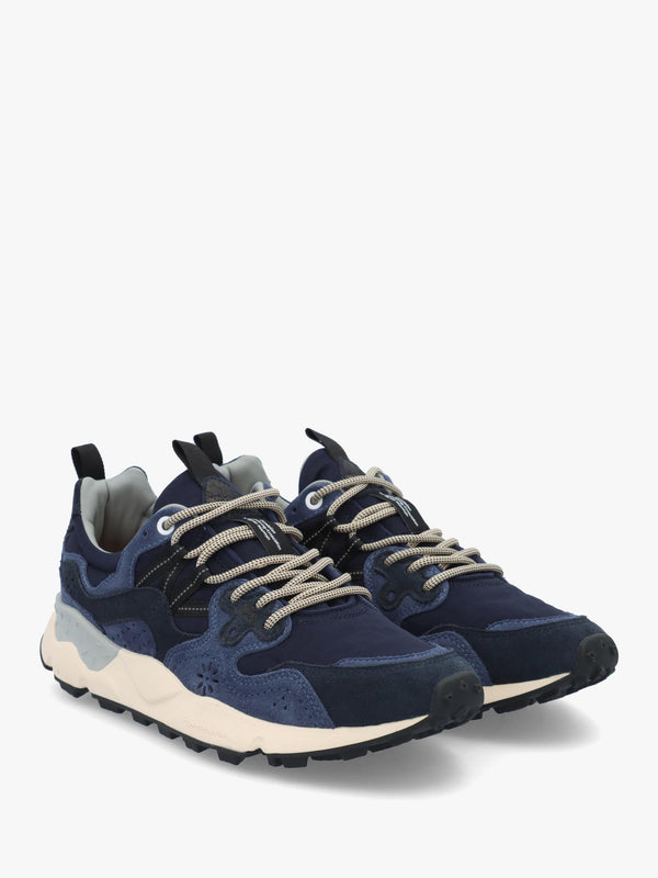 Flower Mountain Men’s Yamano 3 Blue Bluette Suede & Nylon Trainers
