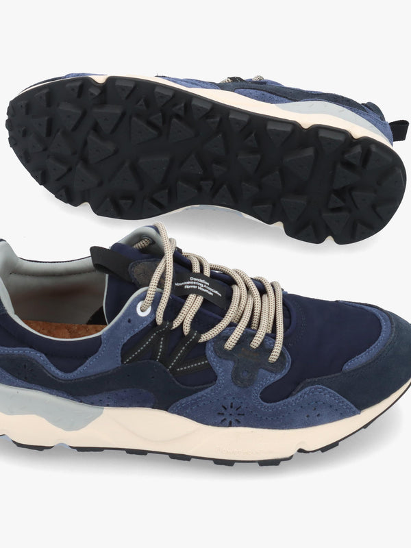 Flower Mountain Men’s Yamano 3 Blue Bluette Suede & Nylon Trainers