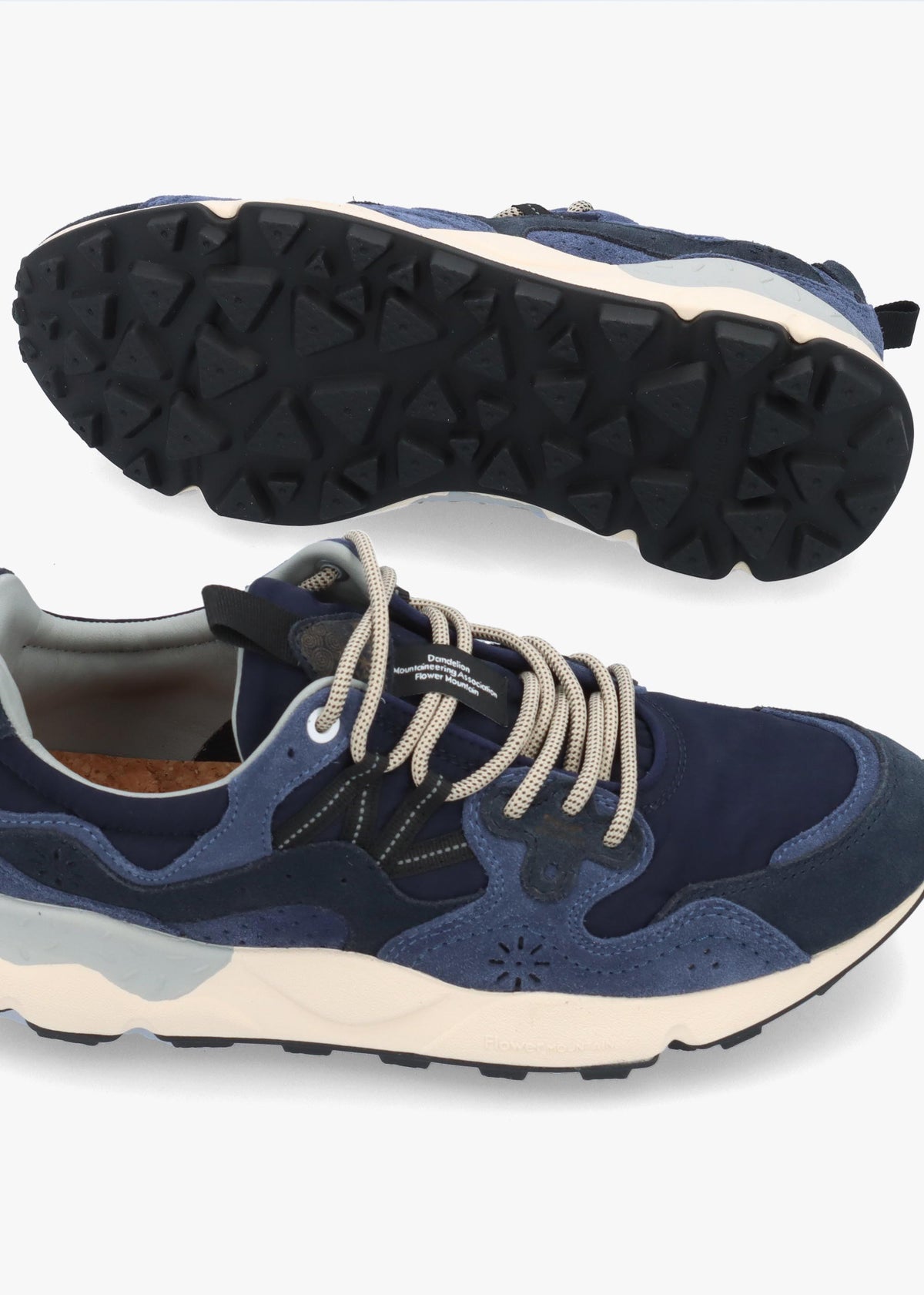Flower Mountain Men’s Yamano 3 Blue Bluette Suede & Nylon Trainers