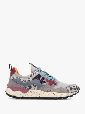 Flower Mountain Women's Yamano 3 Grey Black Dark Grey Suede & Nylon Trainers