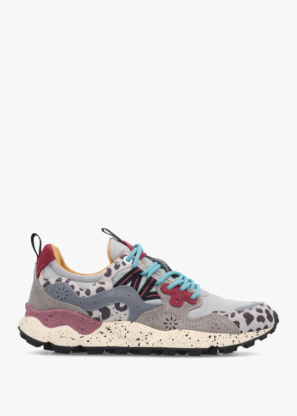 Flower Mountain Women's Yamano 3 Grey Black Dark Grey Suede & Nylon Trainers