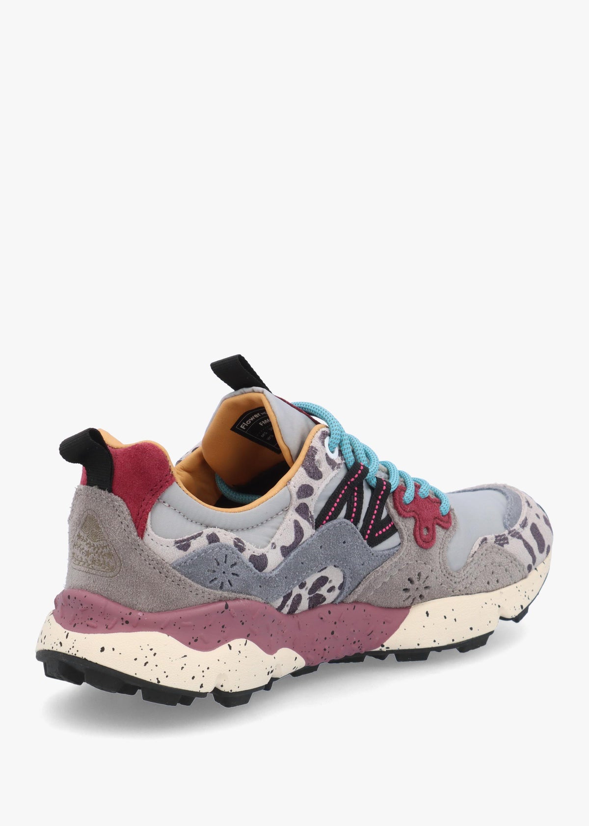 Flower Mountain Women's Yamano 3 Grey Black Dark Grey Suede & Nylon Trainers