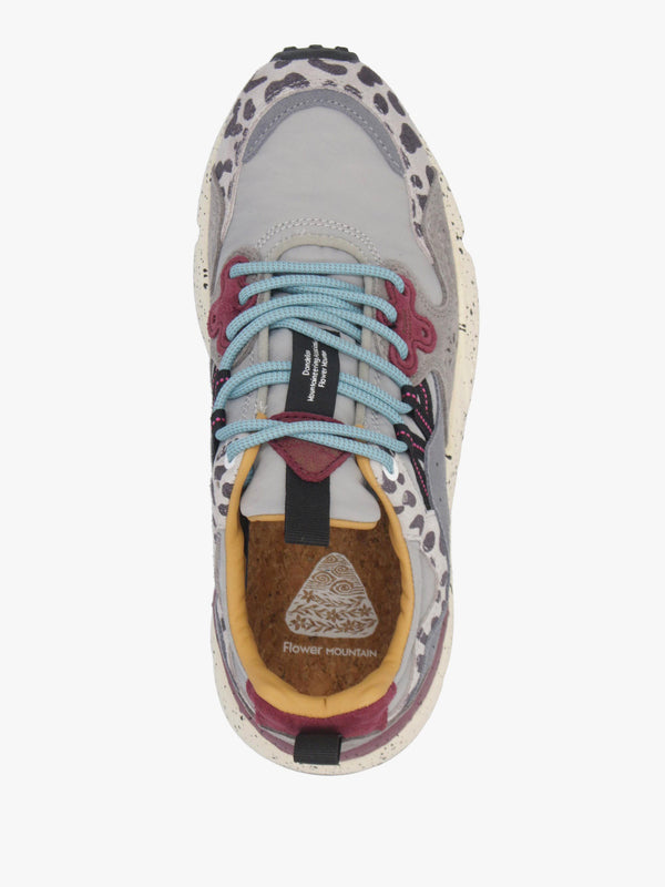 Flower Mountain Women's Yamano 3 Grey Black Dark Grey Suede & Nylon Trainers