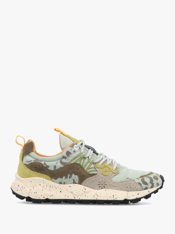 Flower Mountain Yamano 3 Oilve Brown Zucca Suede & Nylon Trainers