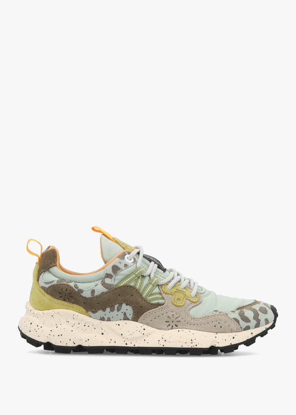Flower Mountain Yamano 3 Oilve Brown Zucca Suede & Nylon Trainers