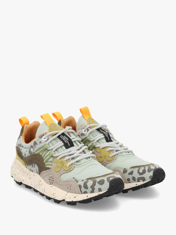 Flower Mountain Yamano 3 Oilve Brown Zucca Suede & Nylon Trainers