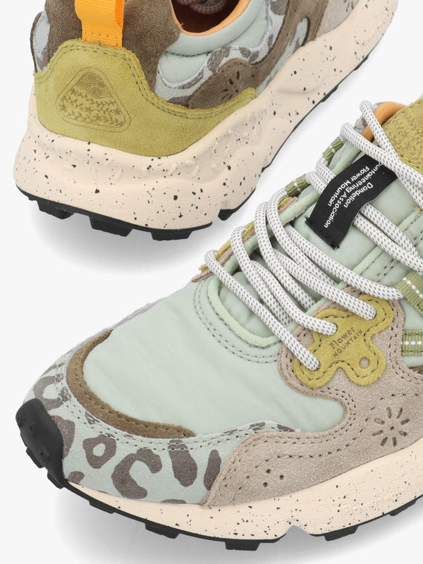 Flower Mountain Yamano 3 Oilve Brown Zucca Suede & Nylon Trainers