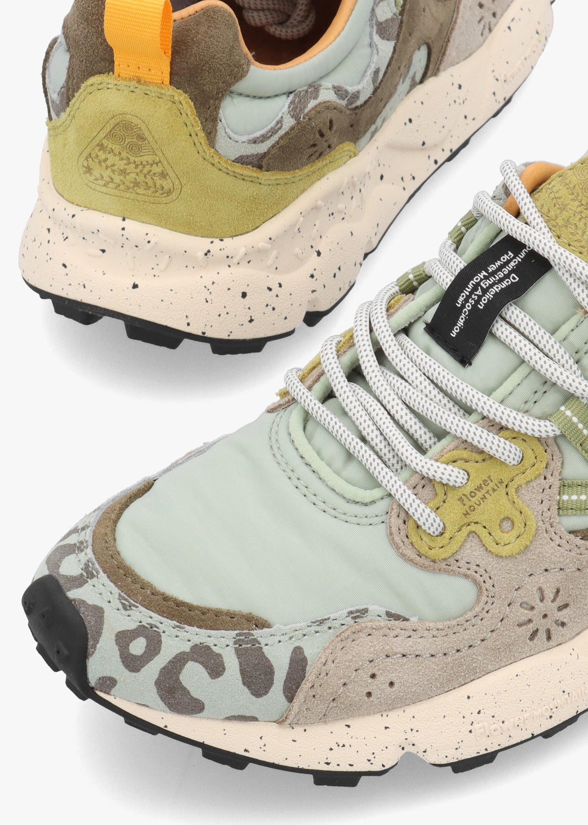 Flower Mountain Yamano 3 Oilve Brown Zucca Suede & Nylon Trainers