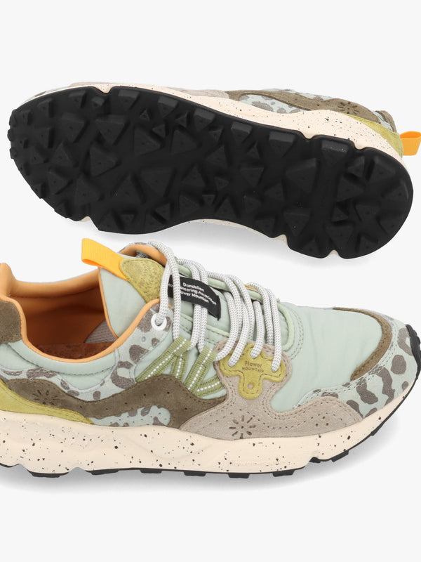 Flower Mountain Yamano 3 Oilve Brown Zucca Suede & Nylon Trainers