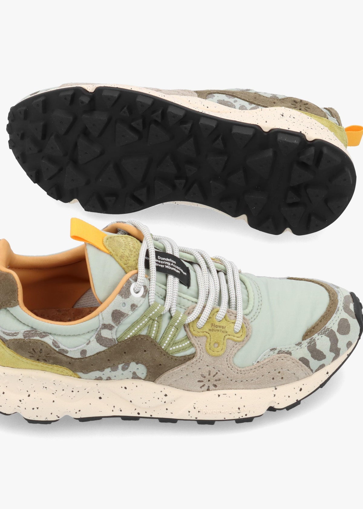 Flower Mountain Yamano 3 Oilve Brown Zucca Suede & Nylon Trainers
