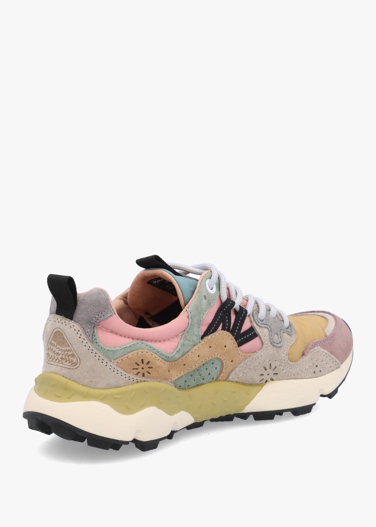 Flower Mountain Yamano 3 Purple Orange Beige Suede & Nylon Trainers