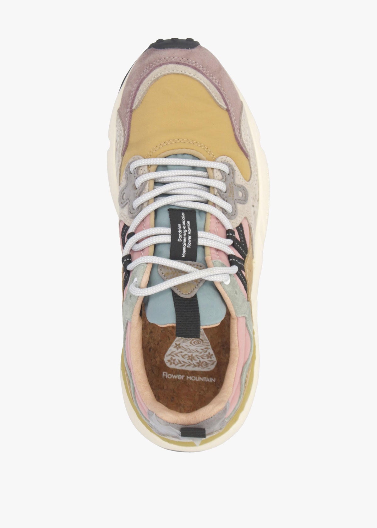 Flower Mountain Yamano 3 Purple Orange Beige Suede & Nylon Trainers